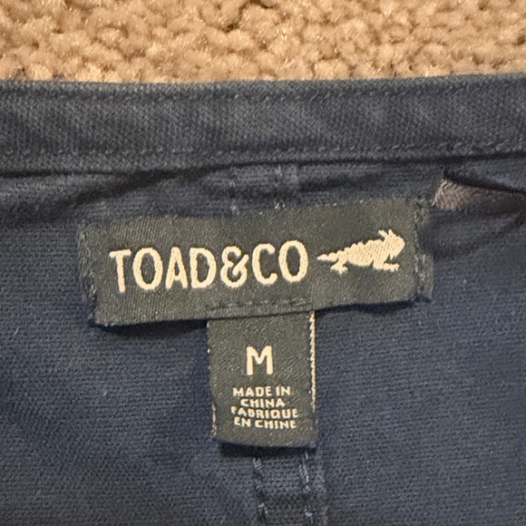 Toad & Co Dark Blue Denim Overall Dress - Picture 2 of 3
